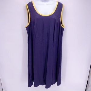 VINTAGE More Jazz A Chorus Line Company Navy Blue and Yellow Midi Dress …